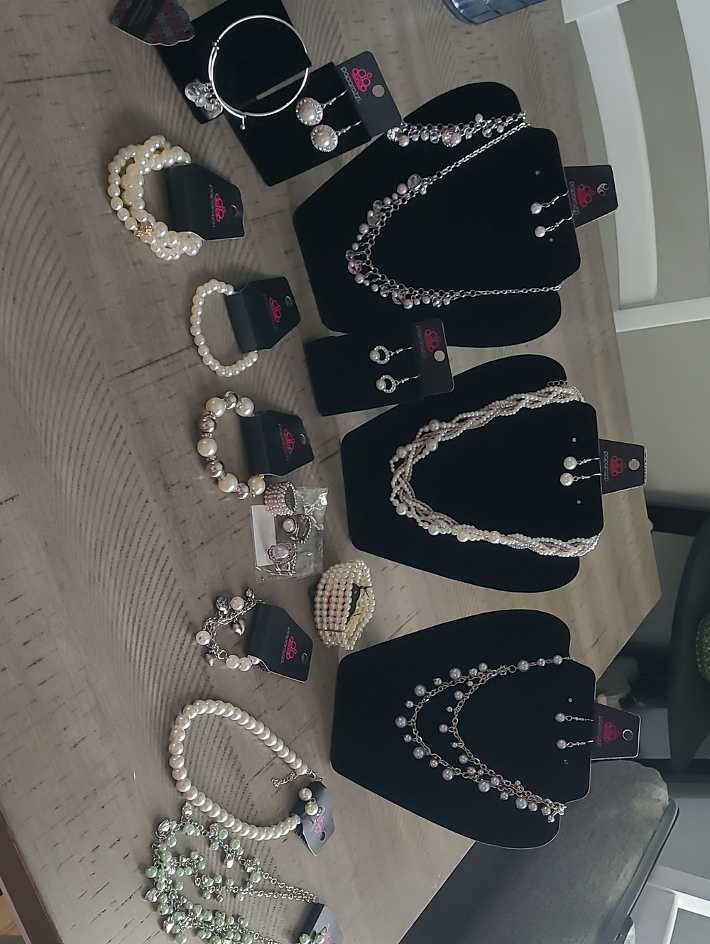 Elegant Faux Pearl and Silver-Tone Necklace & Earring Sets - Women Jewelry